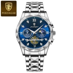 POEDAGAR Luxury Men’s Quartz Chronograph Watch