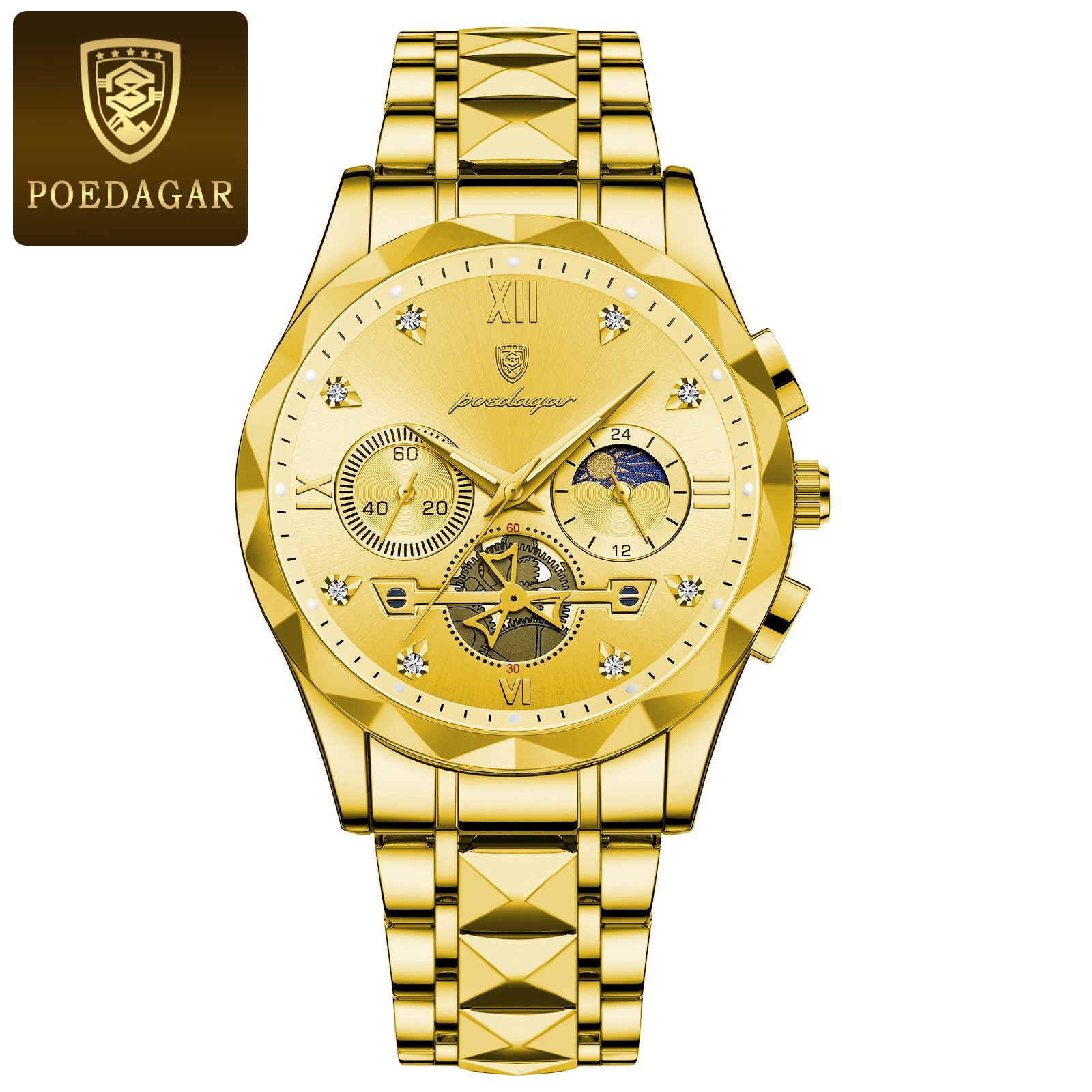 POEDAGAR Luxury Men’s Quartz Chronograph Watch