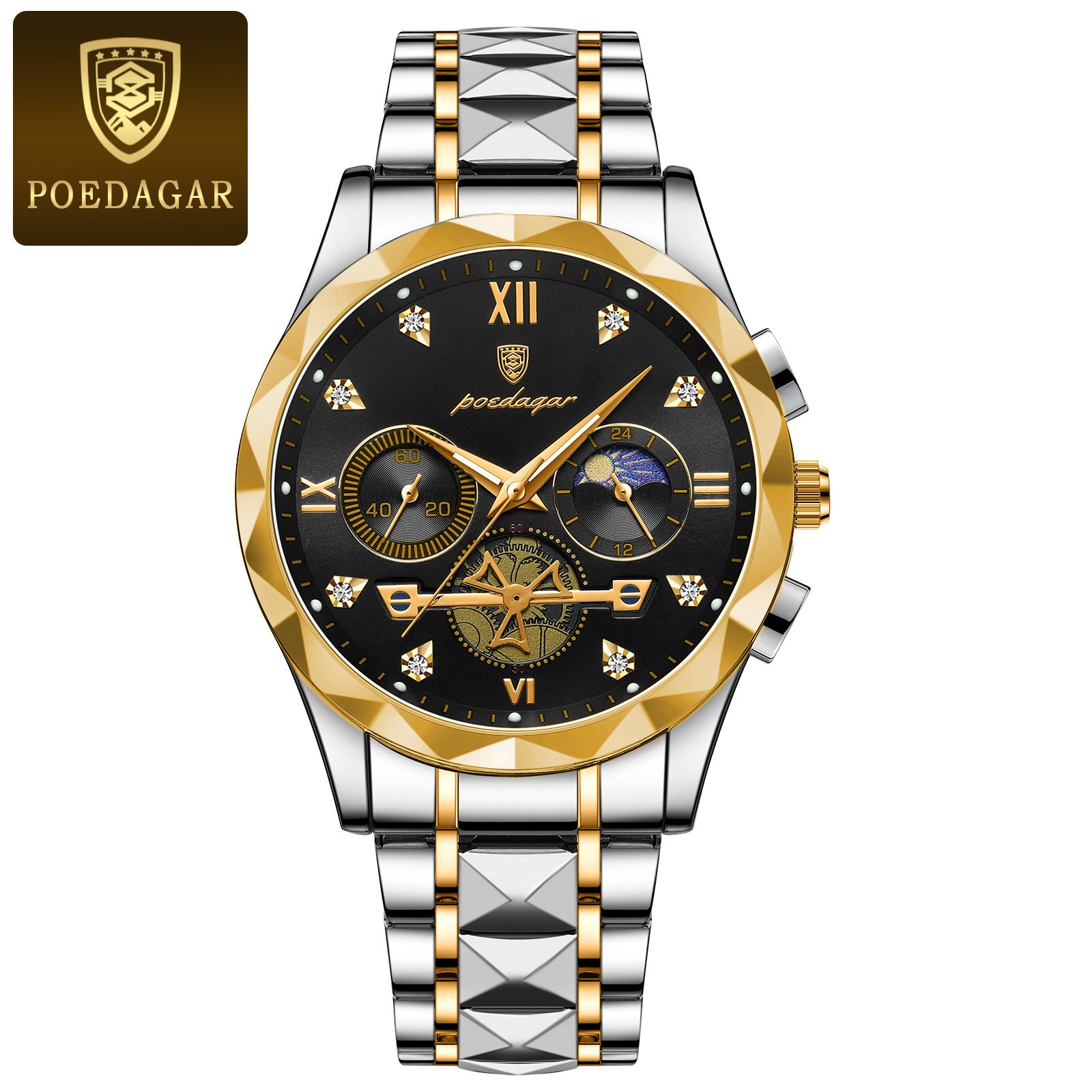 POEDAGAR Luxury Men’s Quartz Chronograph Watch