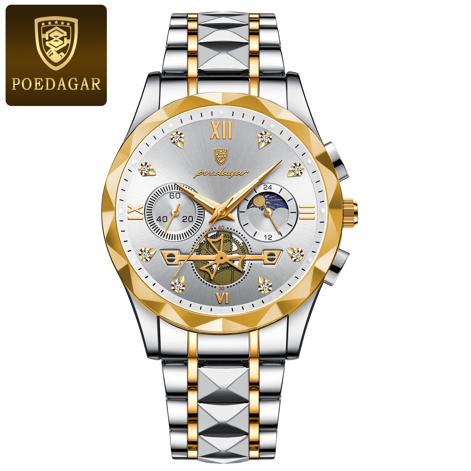 POEDAGAR Luxury Men’s Quartz Chronograph Watch