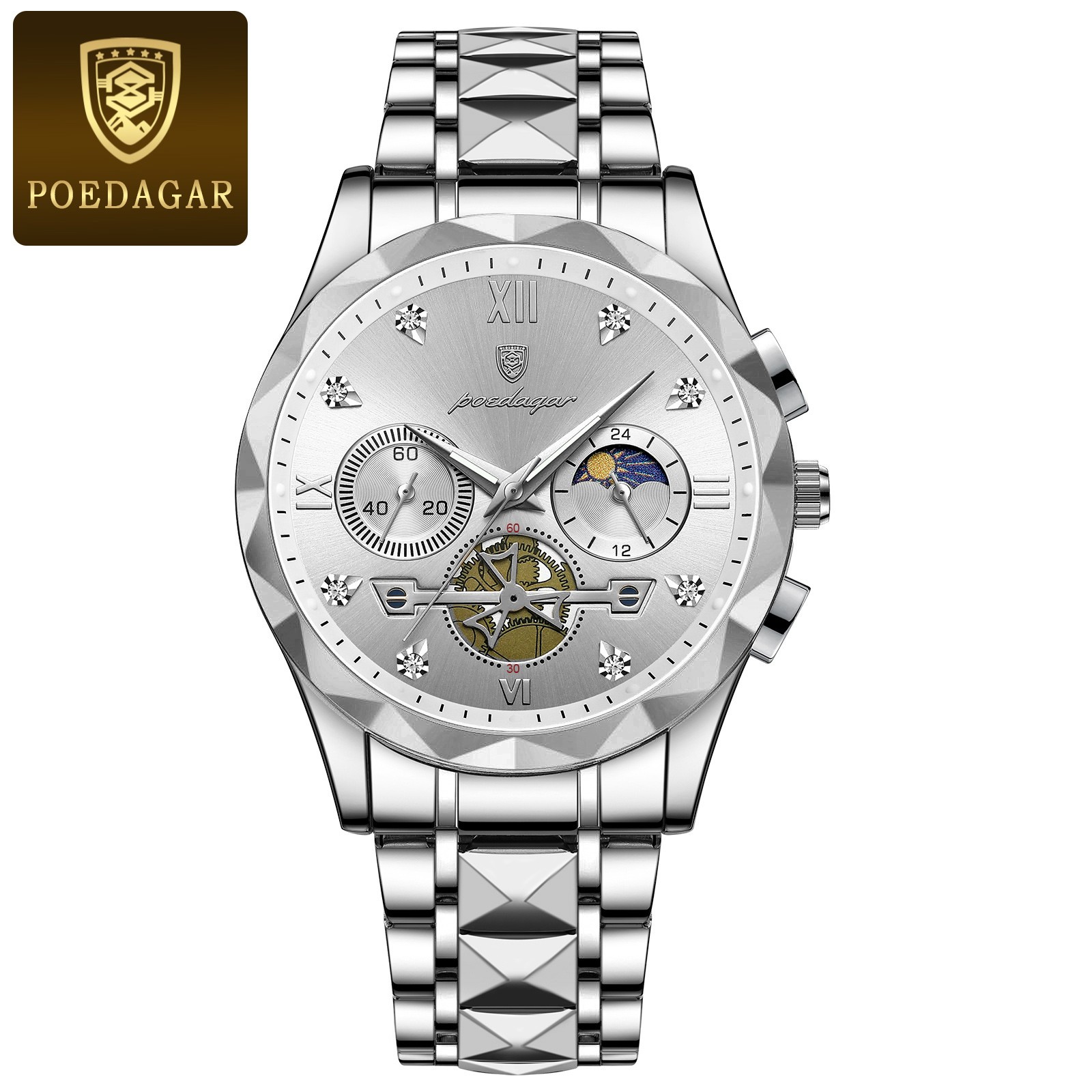 POEDAGAR Luxury Men’s Quartz Chronograph Watch