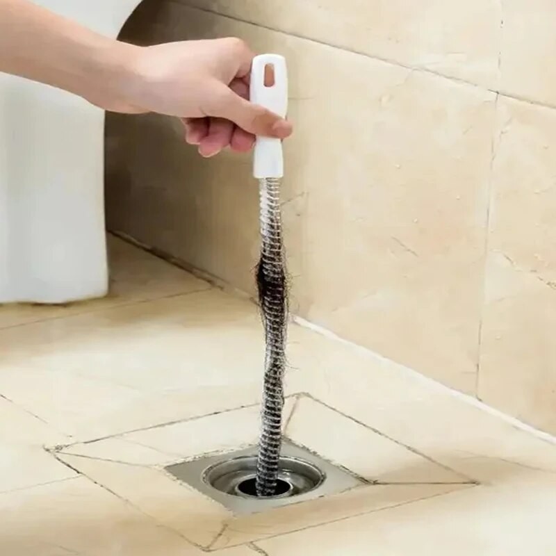 45cm Pipe Unclogger – Drain Hair Cleaner & Sink Cleaning Brush Tool