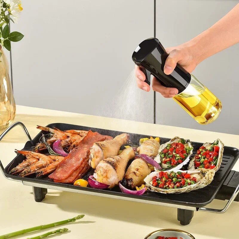 1Pc Oil Spray Bottle – 200/300/500ML Kitchen Olive Oil Mist Sprayer