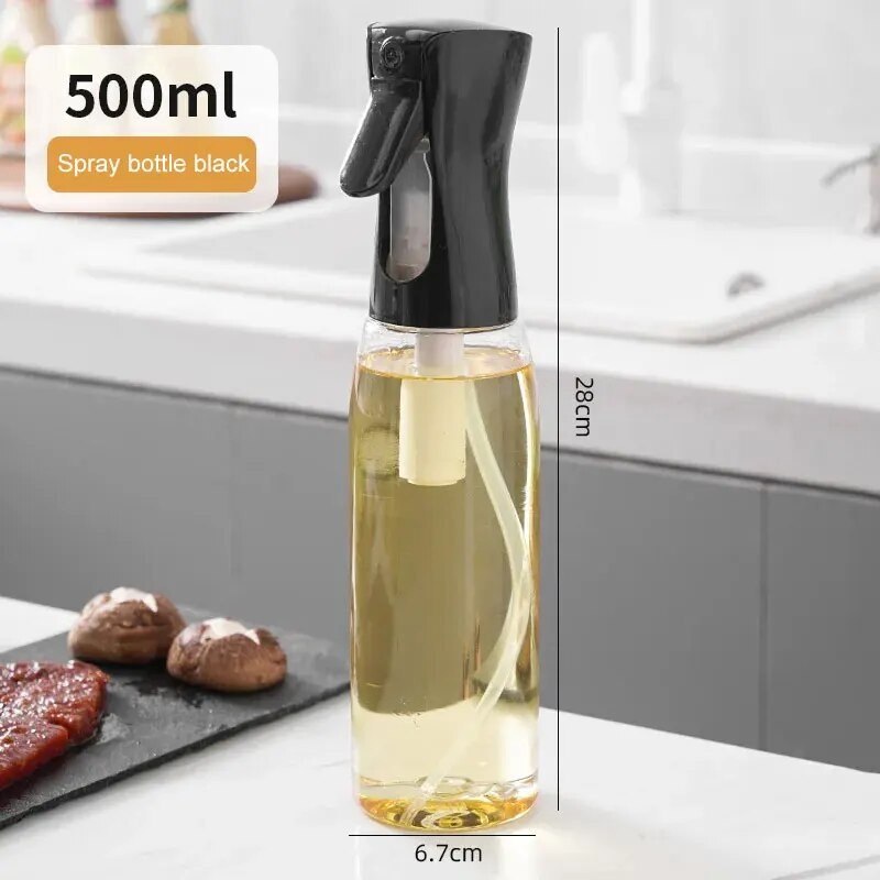 1Pc Oil Spray Bottle – 200/300/500ML Kitchen Olive Oil Mist Sprayer