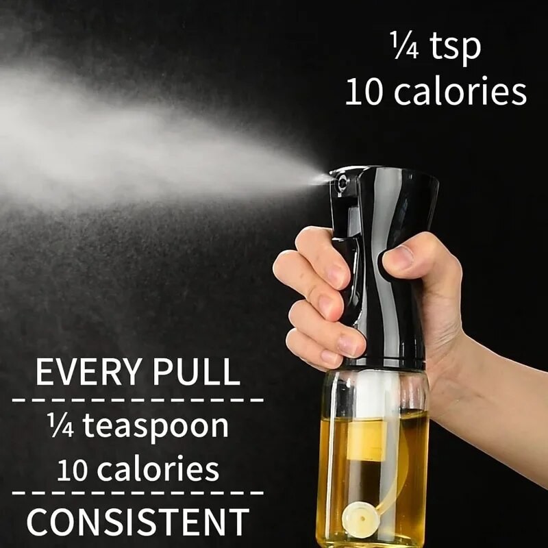 1Pc Oil Spray Bottle – 200/300/500ML Kitchen Olive Oil Mist Sprayer