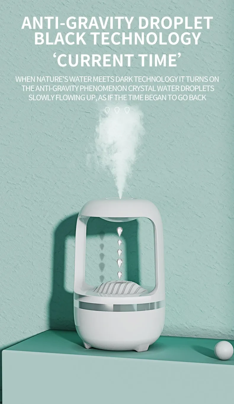 Anti Gravity Humidifier Water Drop Backflow
