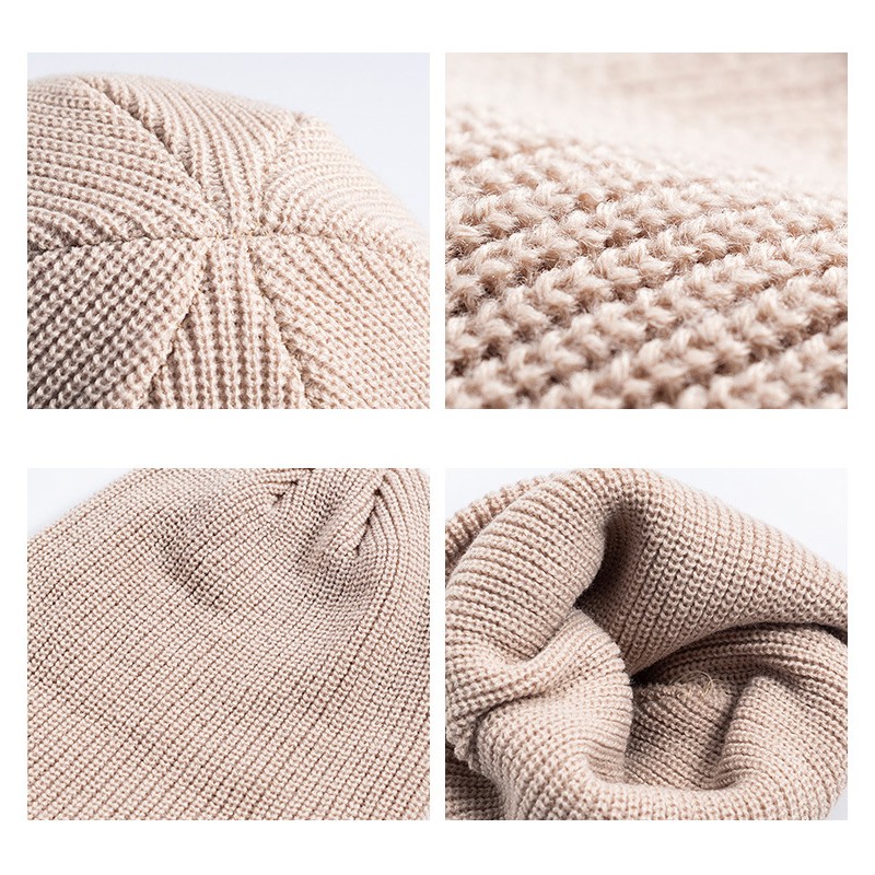 Rimiut Knitted Wool Beanie – Simple Warm Skull Cap