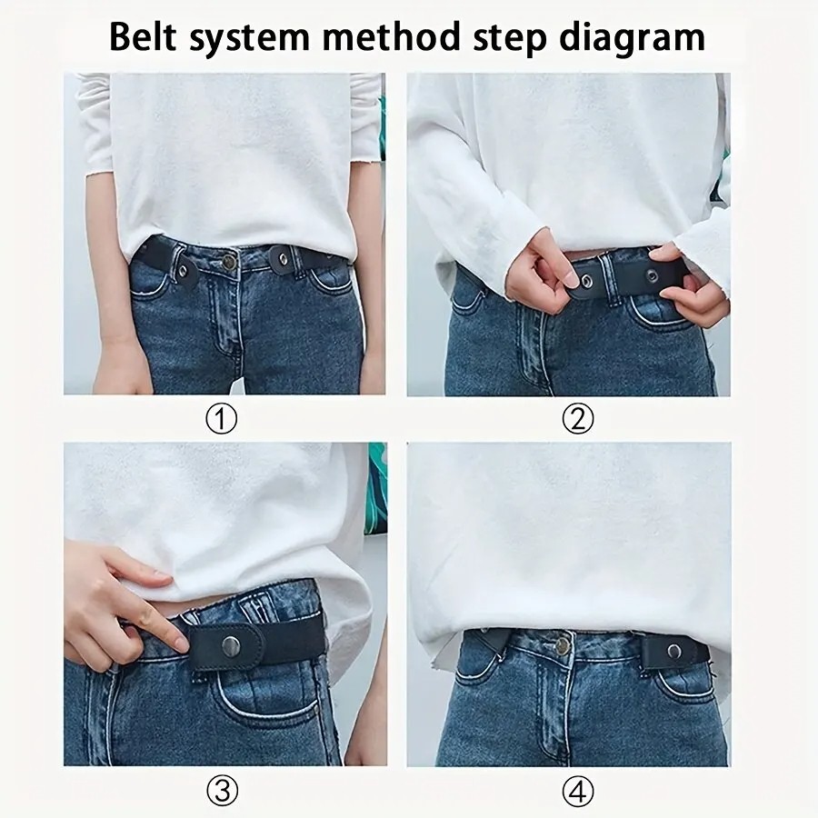 Simple & Fashionable Elastic Belt – Adjustable Woven Invisible Seamless Belt