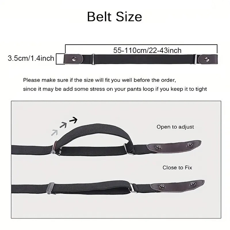 Simple & Fashionable Elastic Belt – Adjustable Woven Invisible Seamless Belt