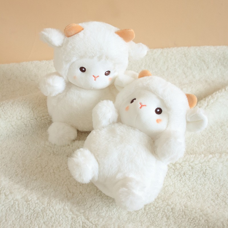 23CM Super Cute Sheep Plush Dolls - Kawaii Rabbit and Alpaca Stuffed Animal Pillow