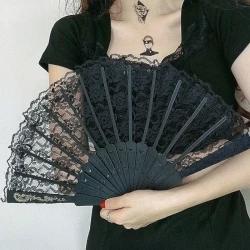 Art Craft Gift Wedding And Party Decoration Hollow Lace Folding Fan