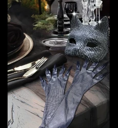 Halloween Diamond Cat Mask Gloves Suit Diamond Sexy Cat Girl Dance