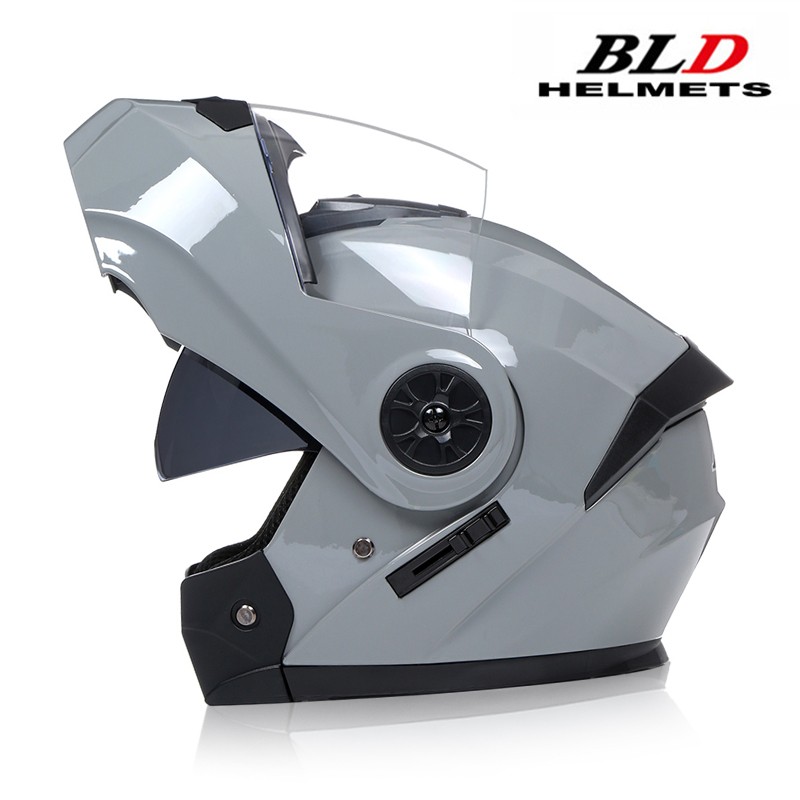 BLD Personalized Full Face Motorcycle Helmet – Dual Lens Flip-Up Helmet
