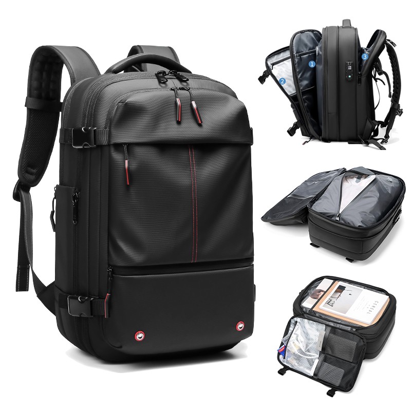 17-Inch Laptop Travel Backpack – Expandable Business & School Backpack with Vacuum Compression for Men