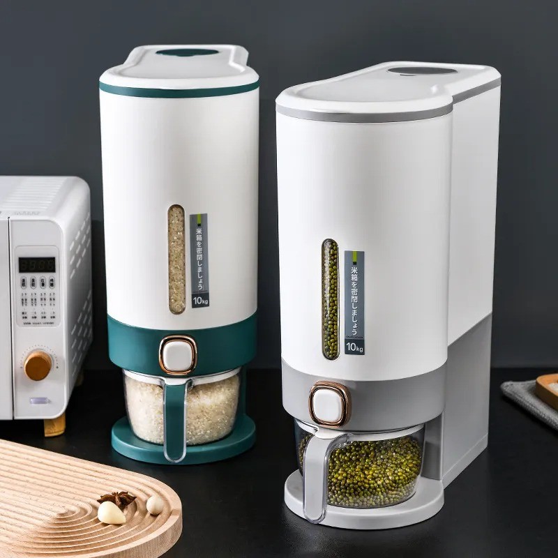 Automatic Insect-Proof Rice Bucket - Food Grade