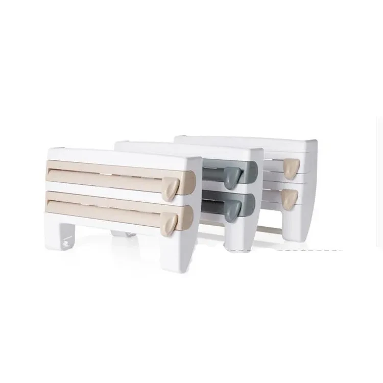4-In-1 Kitchen Roll Holder Dispenser Kitchen Foil Film Wrap