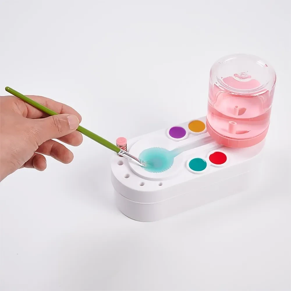 Paint Brush Cleaner Watercolor Brush Rinser With Drain Cleaner Rinse Cup Paint Water Dispenser Oil Paint Brush Cleaner