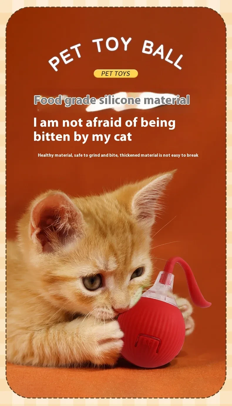 Interactive Cat Toy Ball Super Drive Cat Rolling Balls With Bird Chirping Motion Activated Sensor Pets Kitten Teaser Game Toys Pet Products