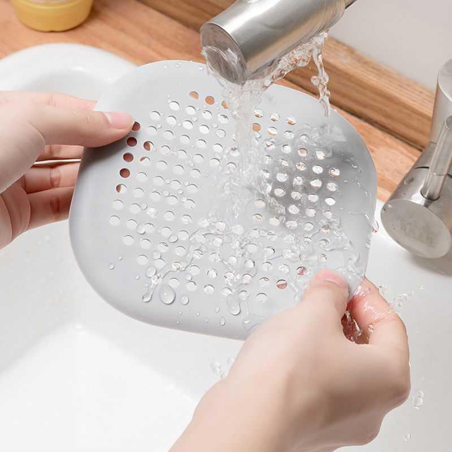 Square Silicone Floor Drain Cover – Bathroom Sewer Hair Filter and Floor Drain Mat
