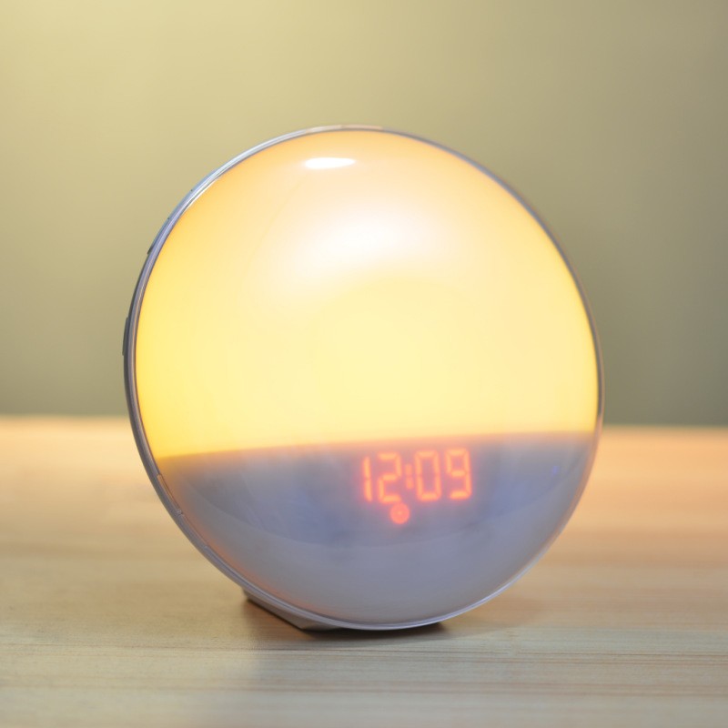 Wake Up Light Alarm Clock – Sunrise/Sunset Simulation, Dual Alarms, FM Radio, Nightlight with 7 Colors