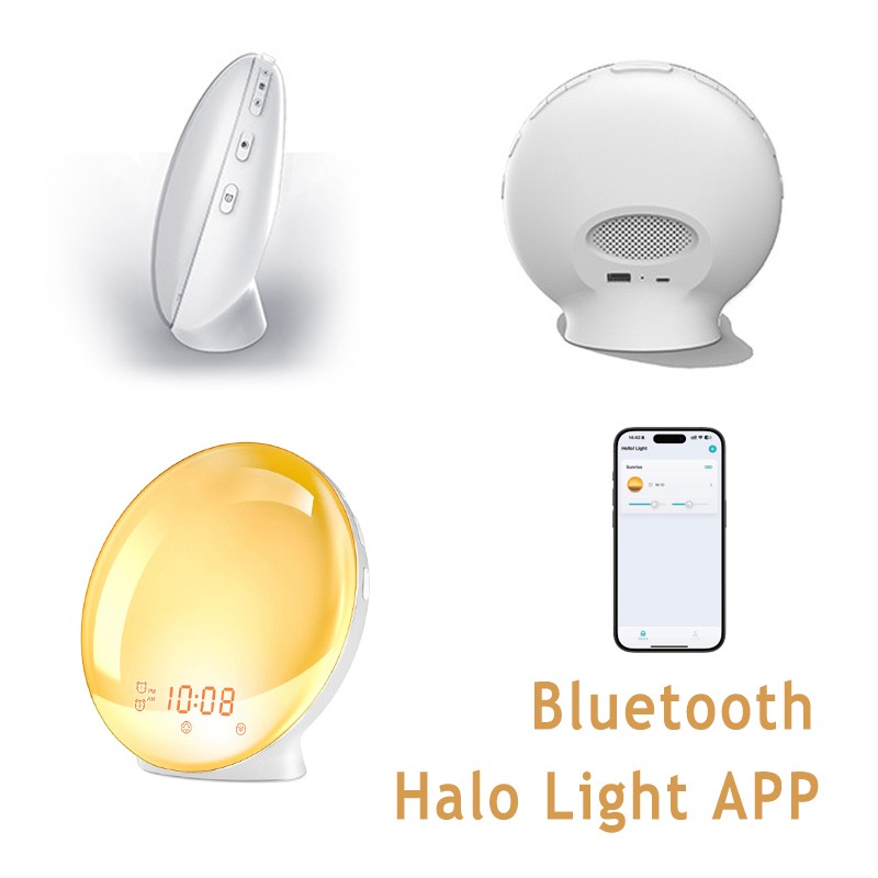 Wake Up Light Alarm Clock – Sunrise/Sunset Simulation, Dual Alarms, FM Radio, Nightlight with 7 Colors