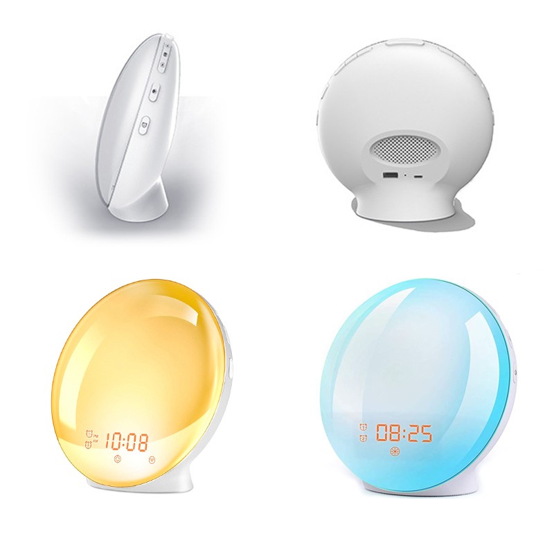 Wake Up Light Alarm Clock – Sunrise/Sunset Simulation, Dual Alarms, FM Radio, Nightlight with 7 Colors