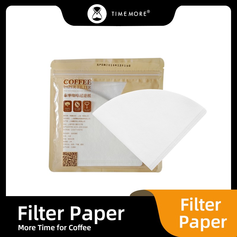 TIMEMORE Coffee Filter Paper – 50pcs V-Shaped Hand Drip Filter for Pour-Over