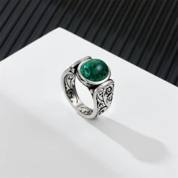 Personality Retro Natural Stone Men's Ring