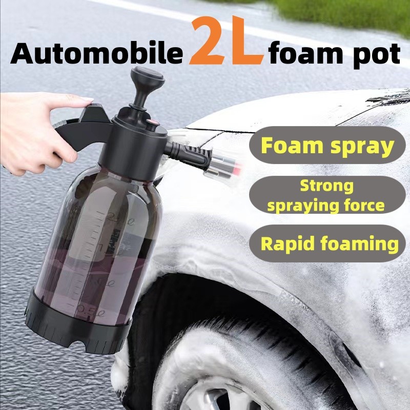 2L Car Washing Foam Spray Pot – Hand Pressure Spray with Pressure Relief Valve