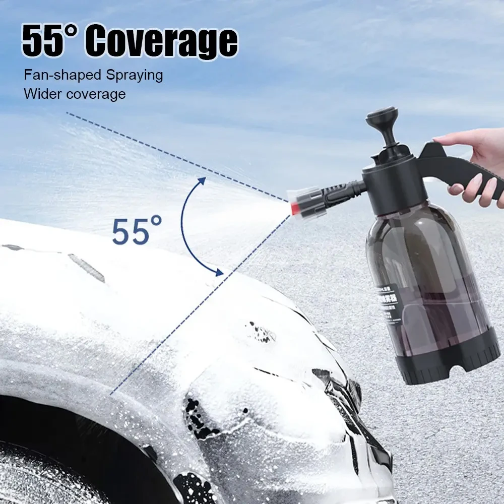 2L Car Washing Foam Spray Pot – Hand Pressure Spray with Pressure Relief Valve