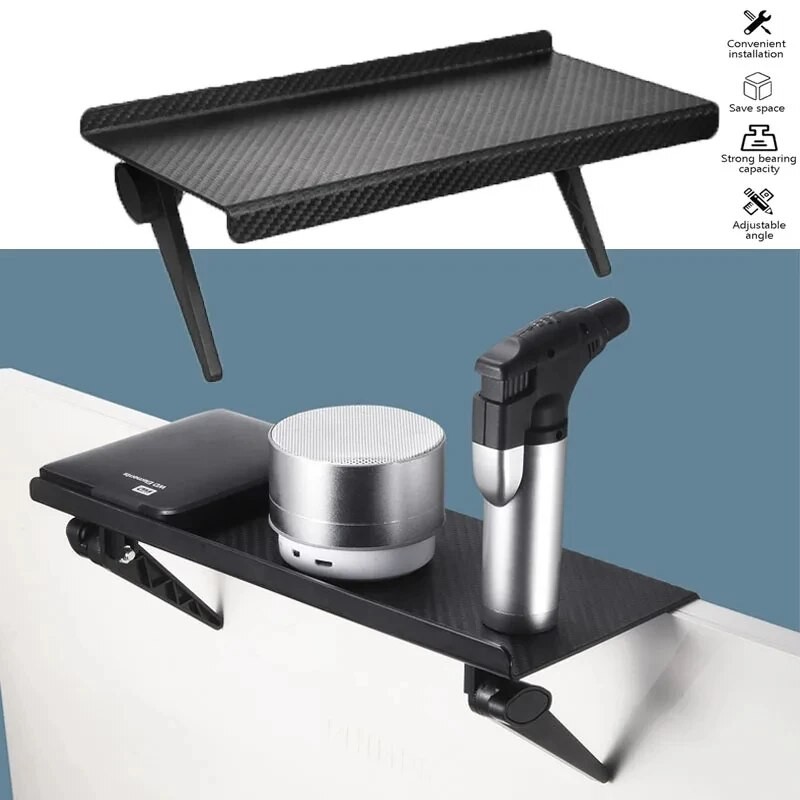 Computer & TV Screen Storage Rack – Wireless Router & Set-Top Box Organizer, No-Perforation Bracket
