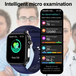 2024 AI Medical Diagnosis Smart Watch – Blood Lipids, Uric Acid, Blood Glucose Monitoring with ECG+PPG, Bluetooth Calls, and Health Tracking