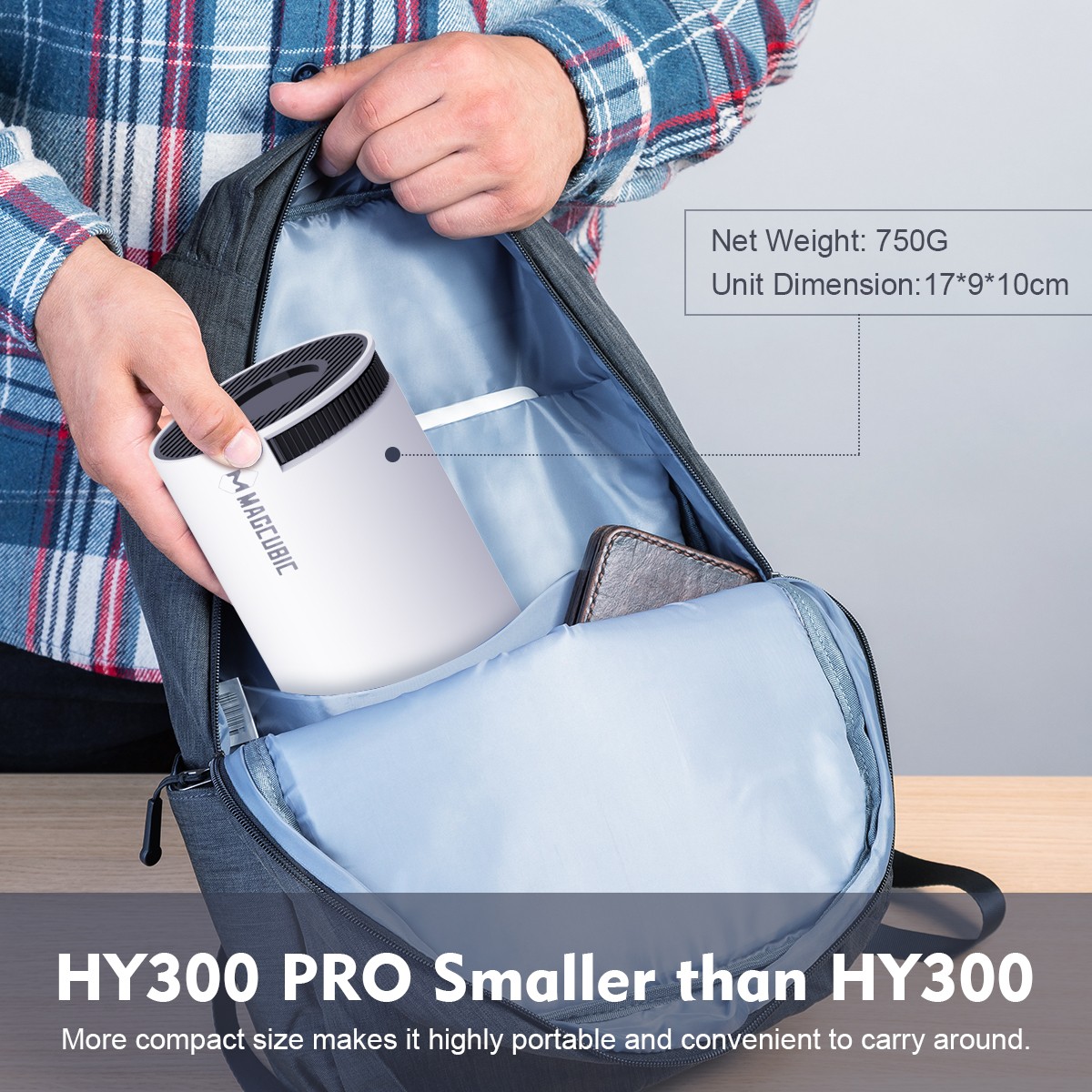 Magcubic HY300 Pro 4K Projector – Android 11, Dual WiFi 6, 260 ANSI Lumens, BT5.0, 1080P