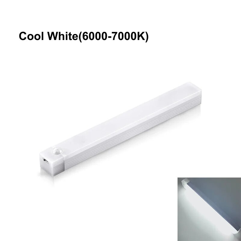 LED Motion Sensor Bar Light – Type-C Rechargeable, Dimmable Night Light with Motion Detection