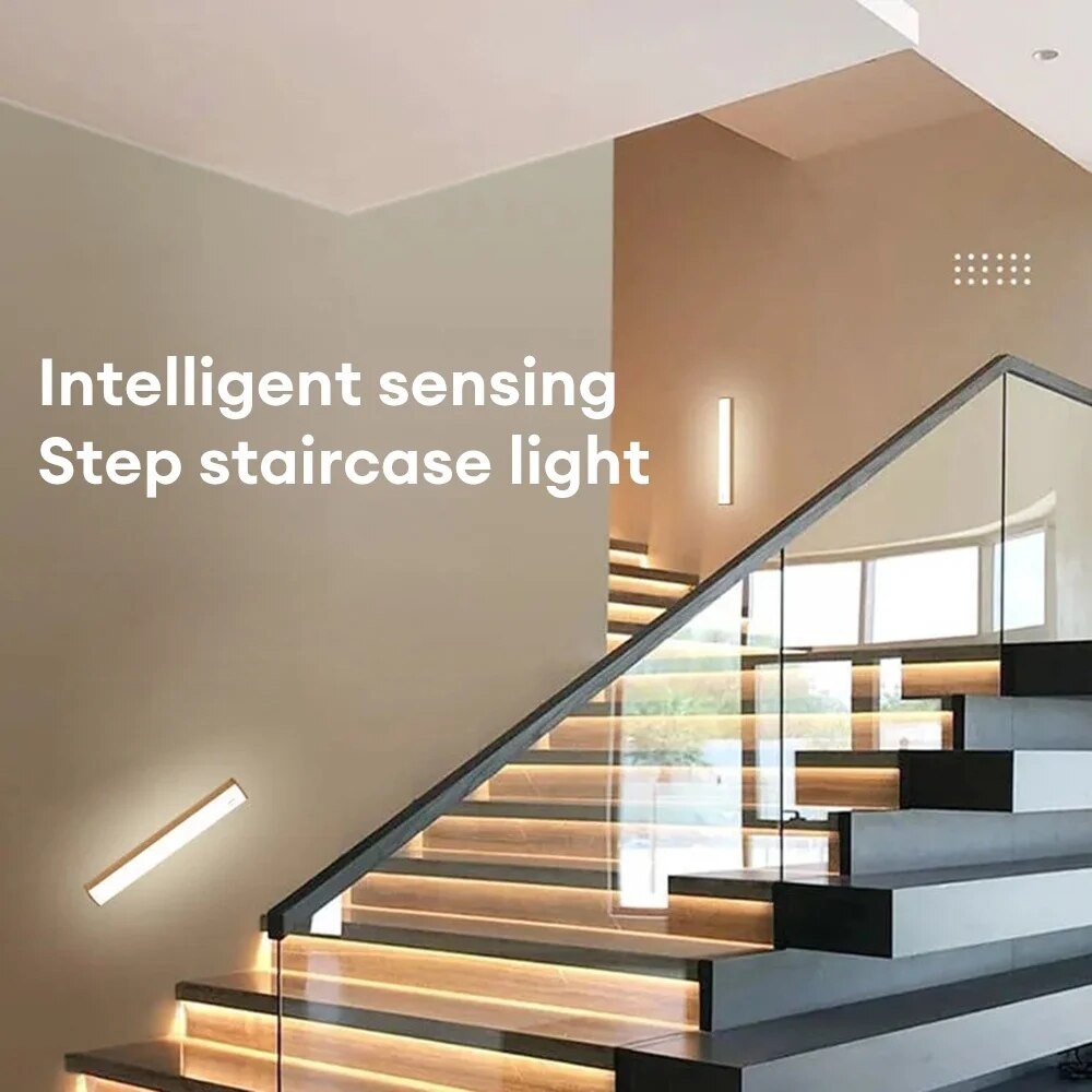 LED Motion Sensor Bar Light – Type-C Rechargeable, Dimmable Night Light with Motion Detection