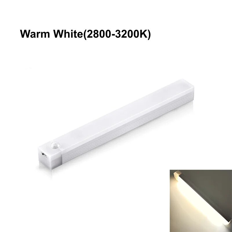 LED Motion Sensor Bar Light – Type-C Rechargeable, Dimmable Night Light with Motion Detection