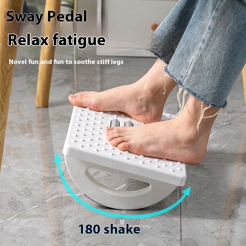 Ergonomic Under-Desk Foot Rest with Massage Rollers – Portable Foot Stool
