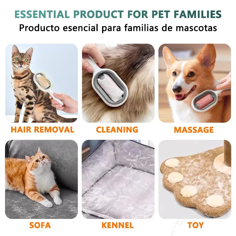Wet Pet Brush with Water Tank