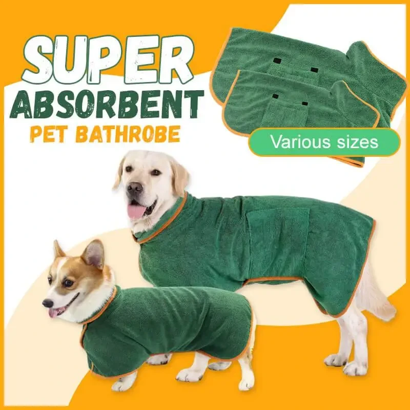 Super absorbent pet bathrobe