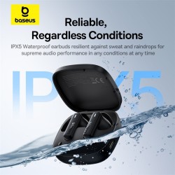 Baseus Bowie E19 Wireless Earphones – Bluetooth 5.3, Big Bass, 12mm Drivers, IPX5 Waterproof with 33H Battery Life