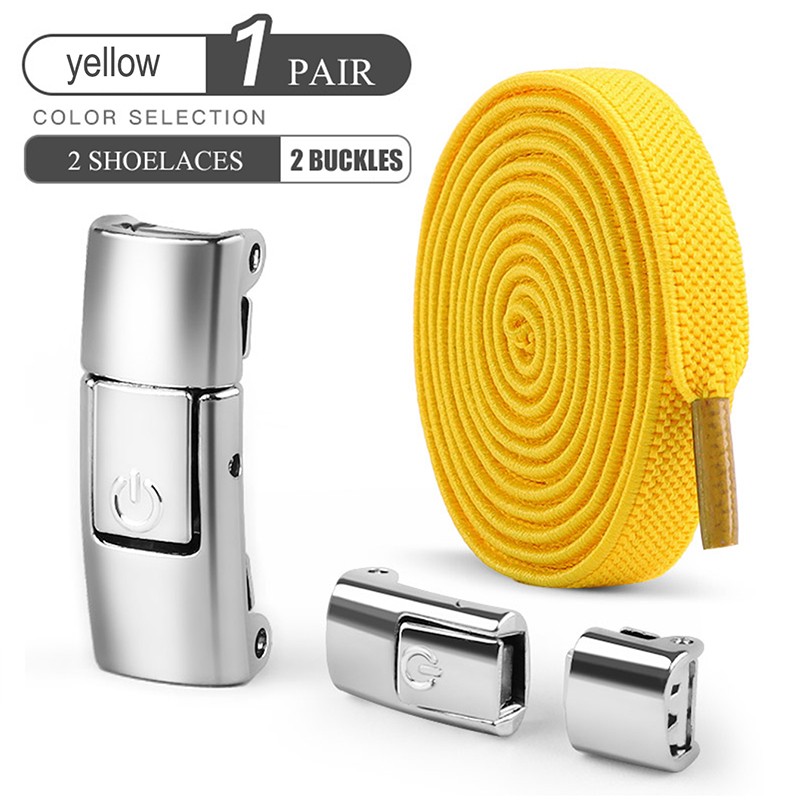 8mm No-Tie Elastic Shoe Laces with Press Lock – Widened Flat Shoelaces