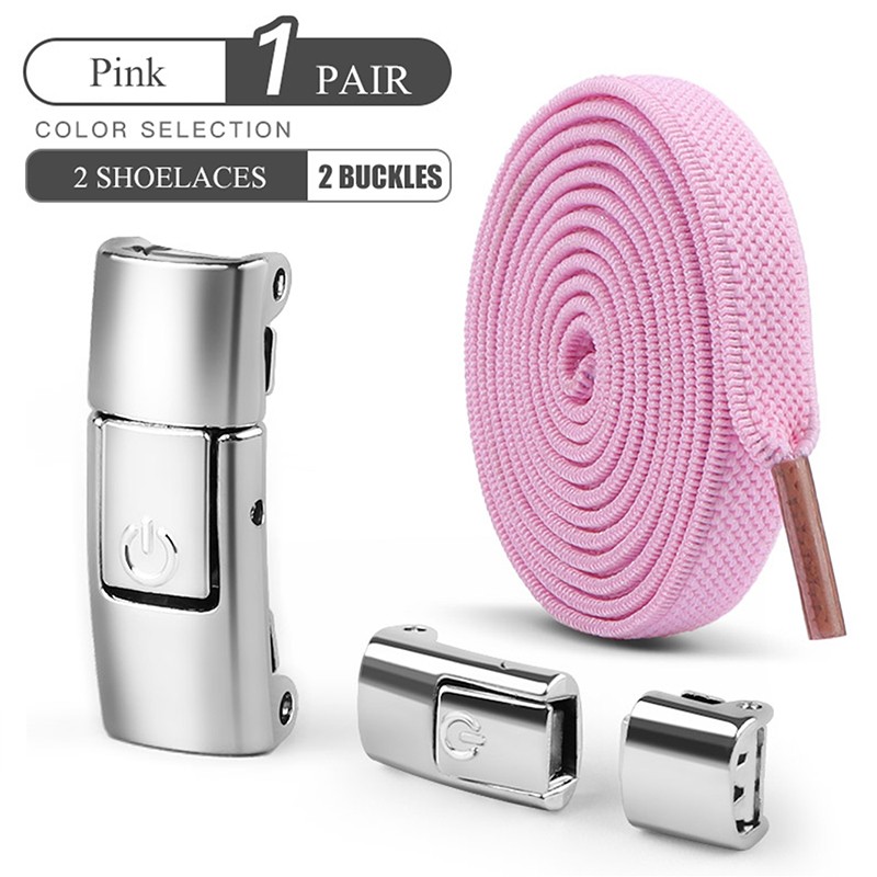 8mm No-Tie Elastic Shoe Laces with Press Lock – Widened Flat Shoelaces