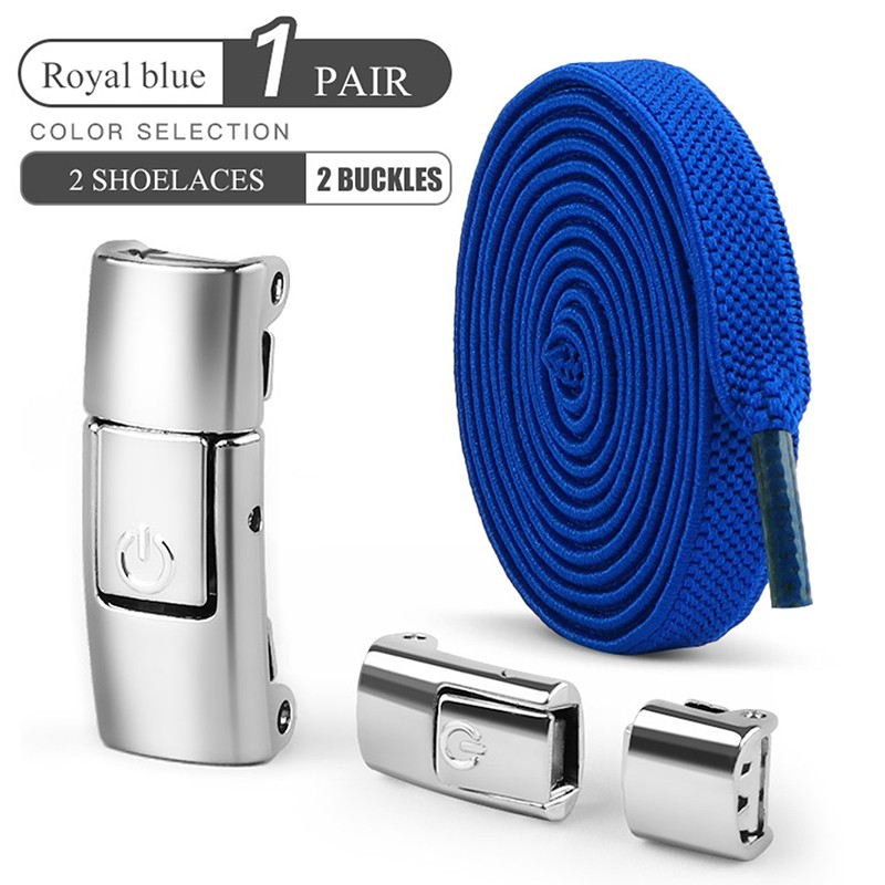 8mm No-Tie Elastic Shoe Laces with Press Lock – Widened Flat Shoelaces