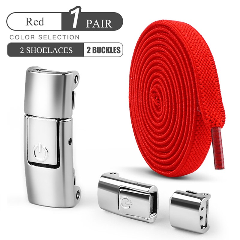 8mm No-Tie Elastic Shoe Laces with Press Lock – Widened Flat Shoelaces