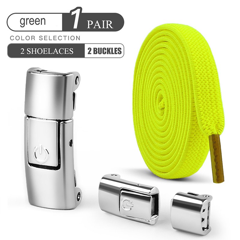 8mm No-Tie Elastic Shoe Laces with Press Lock – Widened Flat Shoelaces