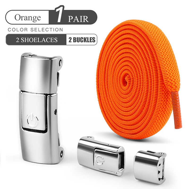 8mm No-Tie Elastic Shoe Laces with Press Lock – Widened Flat Shoelaces