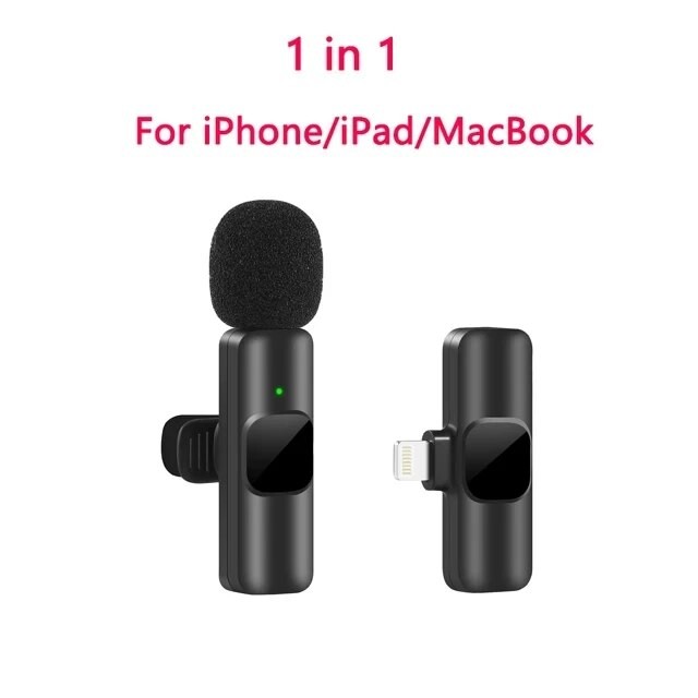 Wireless Lavalier Microphone – Portable Mini Mic for iPhone, Android