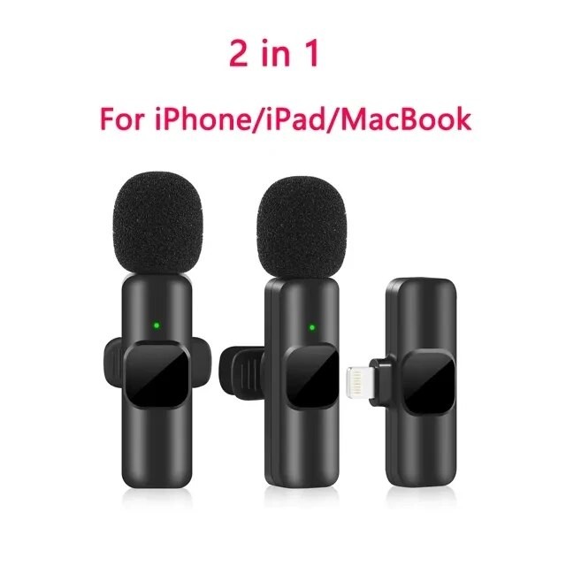Wireless Lavalier Microphone – Portable Mini Mic for iPhone, Android
