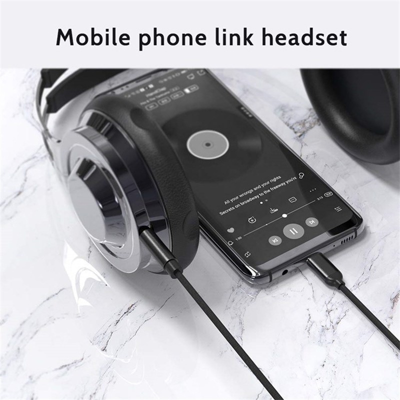 USB Type-C to 3.5mm Aux Audio Adapter – Headphone Jack Cable for Samsung