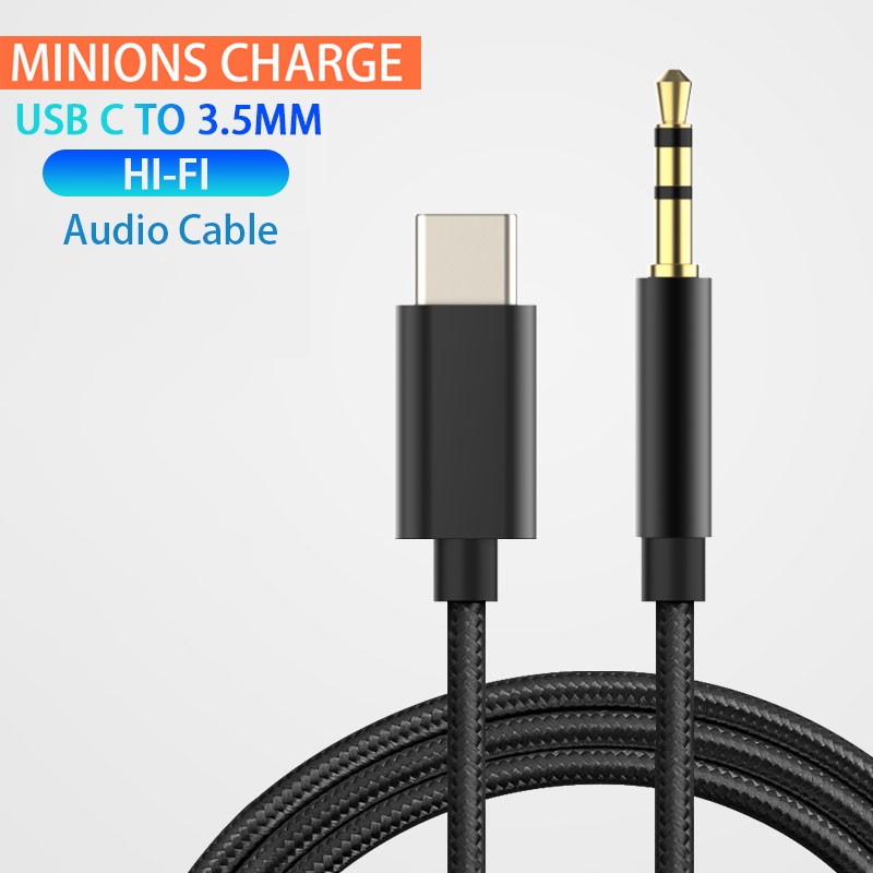 USB Type-C to 3.5mm Aux Audio Adapter – Headphone Jack Cable for Samsung